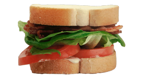 gif of a blt sandwich rotating clockwise horizontally